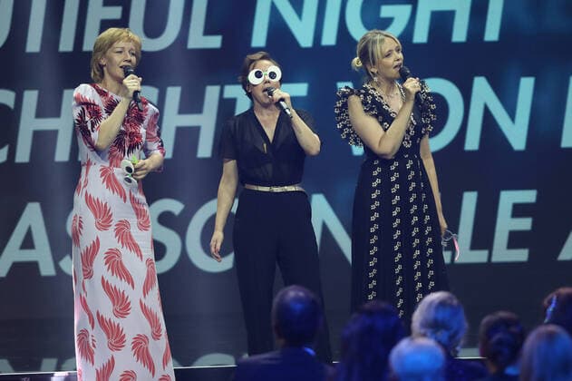 German Film Award 2022 BERND EICHINGER PRIZE Sandra HuÌˆller, Laura Tonke, Eva LoÌˆbau at the Lola German Film Award 2022 ceremony at the Palais am Funkturm in Berlin 24 06 2022 Copyright: xEventpressx