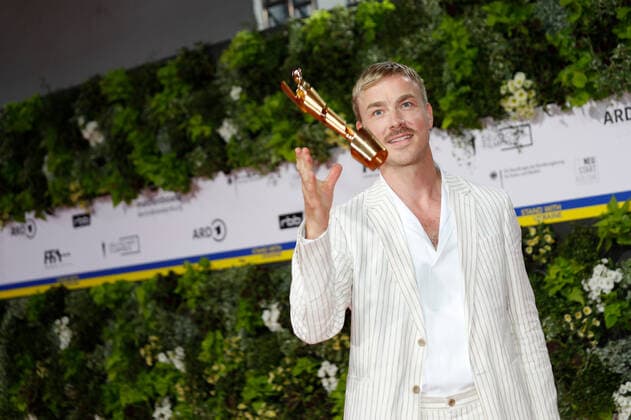German Film Award 2022 Albrecht Schuch on the red carpet at the Lola German Film Award 2021 ceremony at the Palais am Funkturm in Messe Berlin Copyright: xEventpressxGolejewskix