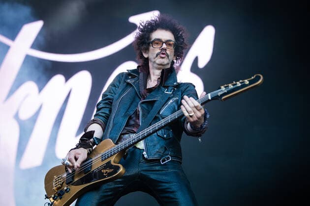 The Darkness live at Tons of Rock 2022, Oslo, Norway Oslo, Norway. 24th, June 2022. The British rock band The Darkness performs a live concert during the Norwegian music festival Tons of Rock 2022 in Oslo. Here bass player Frankie Poullain is seen live on stage. Oslo Norway  Copyright: xGonzalesxPhoto Jan-ErikxEriksenx