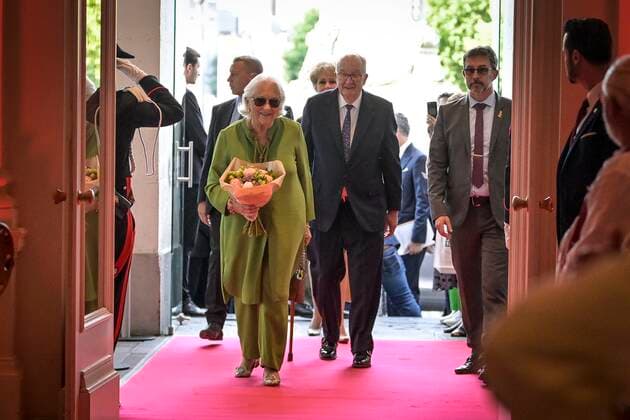 LIEGE, BELGIUM - JUNE 24 : Royale visit of Their Majesties King Albert II, Queen Paola and Princesse Astrid at the OpÃ ra royal de Wallonie-Liege for a concert celebrating the Belgo-Italian friendship on June 24, 2022 in Liege, Belgium, 24 06 2022 ( Royale visit at the Belgo-Italian friendship Concert PhotoNews Panoramic  PhotoNews Panoramic
