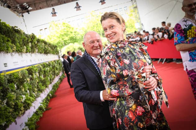 German Film Award 2022 Burghart Klaußner with Caroline Peters German Film Award 2022 ceremony at the Palais am Funkturm in Berlin Copyright: xEventpressxFuhrx