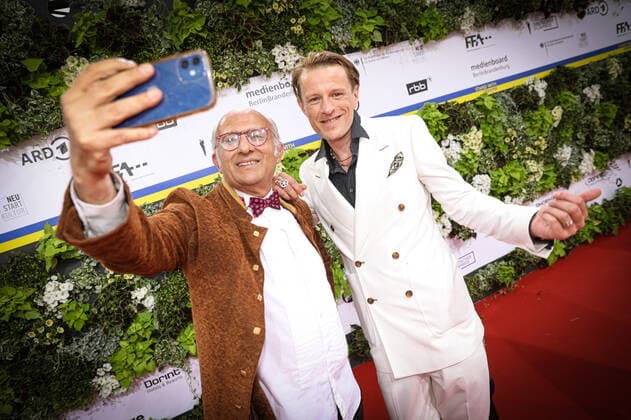 German Film Award 2022 Ramin Yazdani and Alexander Scheer German Film Award 2022 ceremony at the Palais am Funkturm in Berlin Copyright: xEventpressxFuhrx