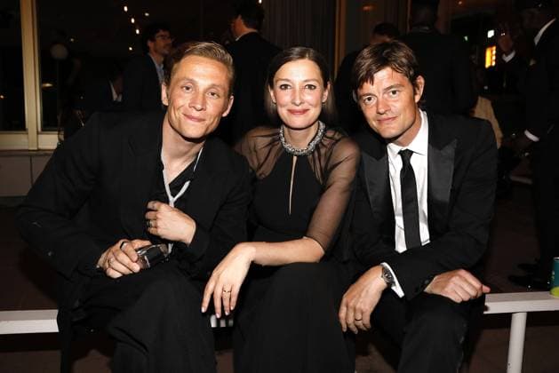 Matthias Schweighöfer, Alexandra Maria Lara and her husband Sam Riley at the German Film Award Lola Aftershow Party on 24 06 2022 in Berlin German Film Award 2022 in Berlin Lola Aftershow Party