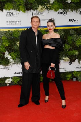German Film Award 2022 Matthias Schweighöfer with Ruby O Fee on the red carpet at the Lola German Film Award 2021 ceremony at the Palais am Funkturm in Messe Berlin Copyright: xEventpressxGolejewskix