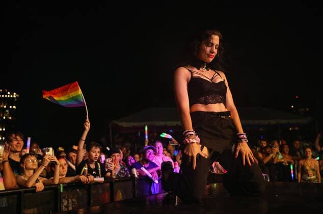 June 24, 2022, St. Petersburg, Florida, USA: Nadezha Tolokonnikova performs as Pussy Riot during St. Pete Pride s concert on Friday, June 24, 2022 in St. Petersburg. St. Petersburg USA - ZUMAs70_ 20220624_zan_s70_111 Copyright: xLaurenxWittex