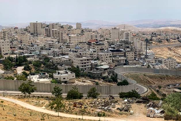 View of the Separation Barrier by Israel in Jerusalem. After suicide attacks during Second Intifada (2000-2005), Israel began the construction of a security barrier in June 2002 that prevents the free circulation from the occupied West Bank and it is known as the Apartheid Wall among palestinian people. 20th anniversary of construction of the Separation Barrier by Israel !ACHTUNG: NUR REDAKTIONELLE NUTZUNG!  Copyright: xYemelixOrtegax GRAF7819 20220626-4010f0cb311c332e6869f593d168127865948b82