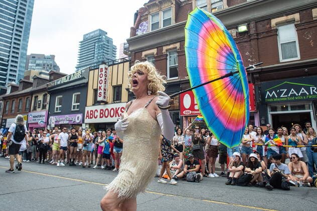 June 26, 2022, Toronto, ON, Canada: People march in the Pride parade, marking the return of in-person festivities for the annual LGBTQ celebration, in Toronto, Sunday, June 26, 2022. Toronto Canada  - ZUMAc35_ 20220626_zaf_c35_087 Copyright: xEduardoxLimax