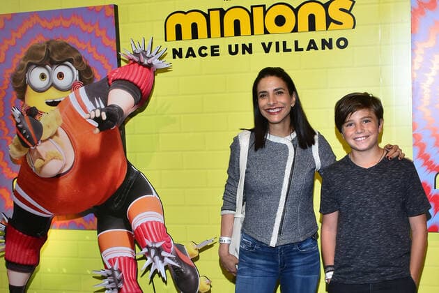 June 26, 2022, Mexico City, Mexico City, Mexico: June 26, 2022, Mexico City, Mexico: Veronica Toussaint accompanied by her son attend at the red carpet of Minions: The Rise of Gru film premiere at Cinemex Antara. on June 26, 2022 in Mexico City, Mexico. Mexico City Mexico - ZUMAe321 20220626_zia_e321_012 Copyright: xCarlosxTischlerx xEyepixxGroupx