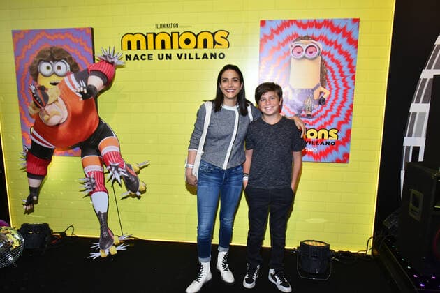 June 26, 2022, Mexico City, Mexico City, Mexico: June 26, 2022, Mexico City, Mexico: Veronica Toussaint accompanied by her son attend at the red carpet of Minions: The Rise of Gru film premiere at Cinemex Antara. on June 26, 2022 in Mexico City, Mexico. Mexico City Mexico - ZUMAe321 20220626_zia_e321_014 Copyright: xCarlosxTischlerx xEyepixxGroupx