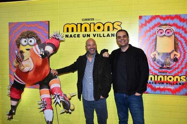 June 26, 2022, Mexico City, Mexico City, Mexico: June 26, 2022, Mexico City, Mexico: Luis Garcia and Christian Martinoli attend at the red carpet of Minions: The Rise of Gru film premiere at Cinemex Antara. on June 26, 2022 in Mexico City, Mexico. Mexico City Mexico - ZUMAe321 20220626_zia_e321_019 Copyright: xCarlosxTischlerx xEyepixxGroupx