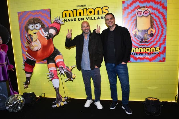 June 26, 2022, Mexico City, Mexico City, Mexico: June 26, 2022, Mexico City, Mexico: Luis Garcia and Christian Martinoli attend at the red carpet of Minions: The Rise of Gru film premiere at Cinemex Antara. on June 26, 2022 in Mexico City, Mexico. Mexico City Mexico - ZUMAe321 20220626_zia_e321_021 Copyright: xCarlosxTischlerx xEyepixxGroupx