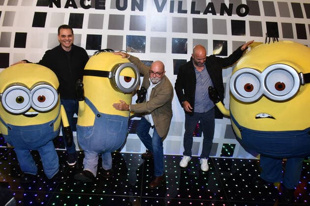 June 26, 2022, Mexico City, Mexico City, Mexico: June 26, 2022, Mexico City, Mexico: (L-R) Christian Martinoli, Andres Bustamante, Luis Garcia attend at the red carpet of Minions: The Rise of Gru film premiere at Cinemex Antara. on June 26, 2022 in Mexico City, Mexico. Mexico City Mexico - ZUMAe321 20220626_zia_e321_030 Copyright: xCarlosxTischlerx xEyepixxGroupx