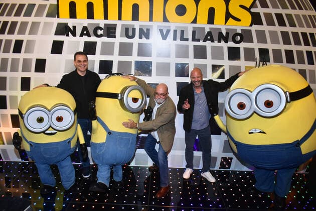 June 26, 2022, Mexico City, Mexico City, Mexico: June 26, 2022, Mexico City, Mexico: (L-R) Christian Martinoli, Andres Bustamante, Luis Garcia attend at the red carpet of Minions: The Rise of Gru film premiere at Cinemex Antara. on June 26, 2022 in Mexico City, Mexico. Mexico City Mexico - ZUMAe321 20220626_zia_e321_031 Copyright: xCarlosxTischlerx xEyepixxGroupx