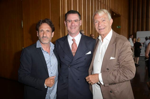 Falk Willy Wild, Andrej Hermlin and Jo Groebel at the extraordinary award ceremony of the B Z Kulturpreis 2022 at Kino International Berlin, 26 06 2022 Foto:xF.xKernx xFuturexImage