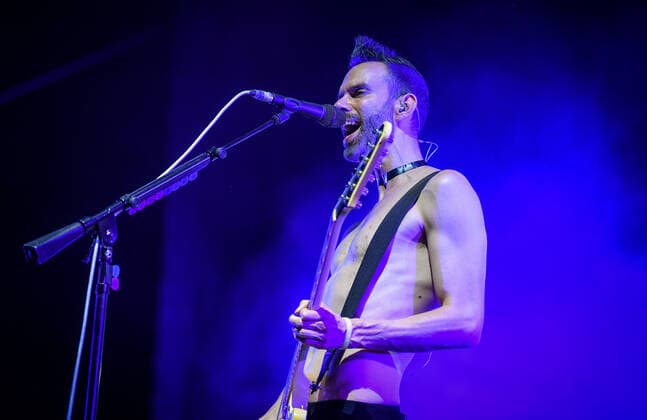 PXL_Placebo concert Stefan Olsdal of Placebo during their concert in Zagreb, Croatia on 27. June 2022. JosipxRegovic PIXSELL