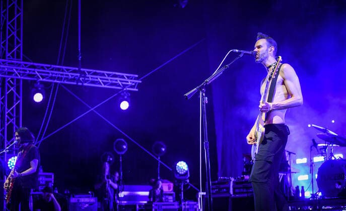 PXL_Placebo concert Stefan Olsdal of Placebo during their concert in Zagreb, Croatia on 27. June 2022. JosipxRegovic PIXSELL