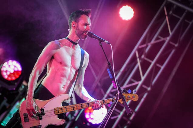 PXL_Placebo concert Stefan Olsdal of Placebo during their concert in Zagreb, Croatia on 27. June 2022. JosipxRegovic PIXSELL