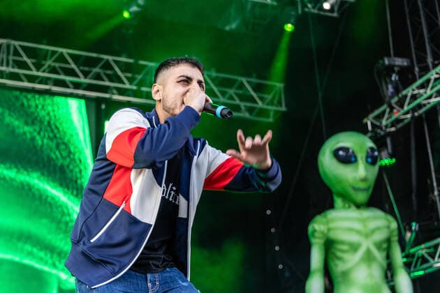 Entertainment Bilder des Tages A36 live at Roskilde Festival 2022, Copenhagen, Denmark Roskilde, Denmark. 28th, June 2022. The Swedish rapper A36 performs a live concert during the Danish music festival Roskilde Festival 2022 in Roskilde. Roskilde Denmark  Copyright: xGonzalesxPhoto ErlingxBrodersenx