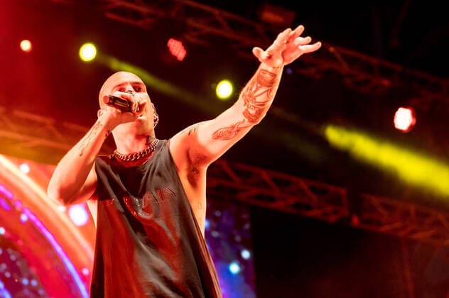 Gemitaiz on stage during Gemitaiz Summer Tour 2022, Italian singer Music Concert in Padua, Italy, June 28 2022  Copyright: xAlessioxMarinix xipa-agency.netx xx 0