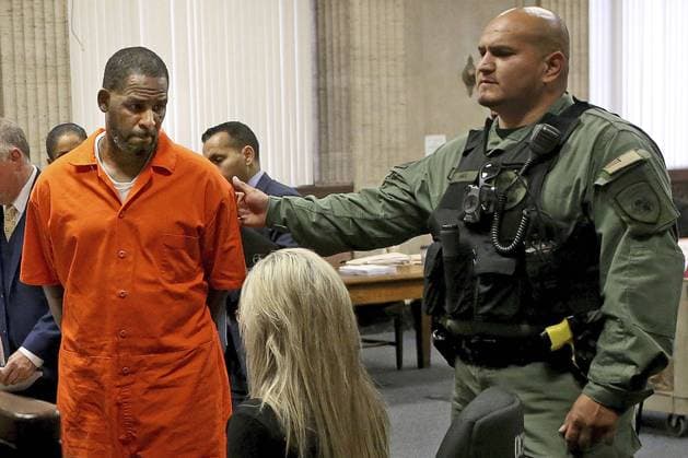 June 29, 2022: Singer R. KELLY is sentenced to 30 years for scheme to lure children into sex in Brooklyn Federal Court. The R&B singer, 55, is likely to spend much of the rest of his life in prison after being convicted of years of psychological and sexual abuse. FILE IMAGE SHOT ON: September 17, 2019, Chicago, Illinois, USA: R. Kelly turns to exit during a hearing at the Leighton Criminal Court Building in Chicago. Chicago USA - ZUMAm67_ 20210806_zaf_m67_028 Copyright: xAntonioxPerezx
