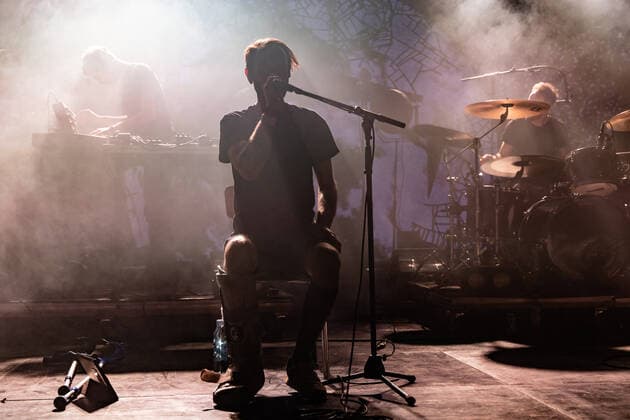 The Ocean live Roskilde Festival 2022, Roskilde, Denmark Roskilde, Denmark. 29th, June 2022. The German progressive metal band The Ocean performs a live concert during the Danish music festival Roskilde Festival 2022 in Roskilde. Here vocalist Loic Rossetti is seen live on stage. Roskilde Denmark  Copyright: xGonzalesxPhoto ErlingxBrodersenx
