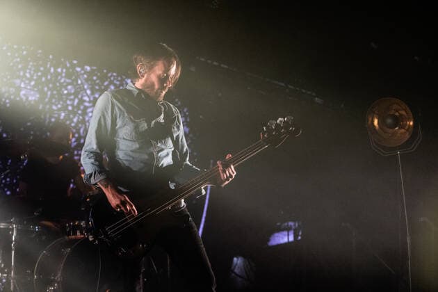 The Ocean live Roskilde Festival 2022, Roskilde, Denmark Roskilde, Denmark. 29th, June 2022. The German progressive metal band The Ocean performs a live concert during the Danish music festival Roskilde Festival 2022 in Roskilde. Here bass player Mattias H?gerstrand is seen live on stage. Roskilde Denmark  Copyright: xGonzalesxPhoto ErlingxBrodersenx