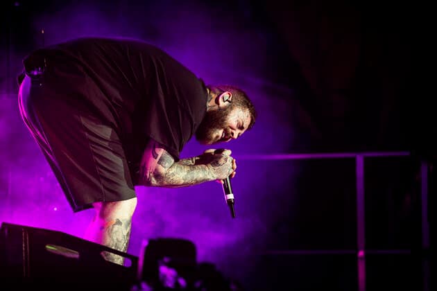 Post Malone live at Roskilde Festival 2022, Roskilde, Denmark Roskilde, Denmark. 29th, June 2022. The American rapper and lyricist Post Malone performs a live concert during the Danish music festival Roskilde Festival 2022 in Roskilde. Roskilde Denmark  Copyright: xGonzalesxPhoto ChristianxHjorthx