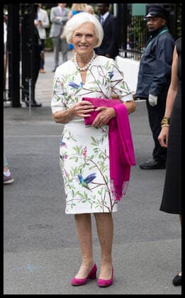 . 30 06 2022. London, United Kingdom. Dame Mary Berry arriving on day four of the Wimbledon Tennis Championships in London.  xStephenxLockx xi-Imagesx IIM-23566-0013