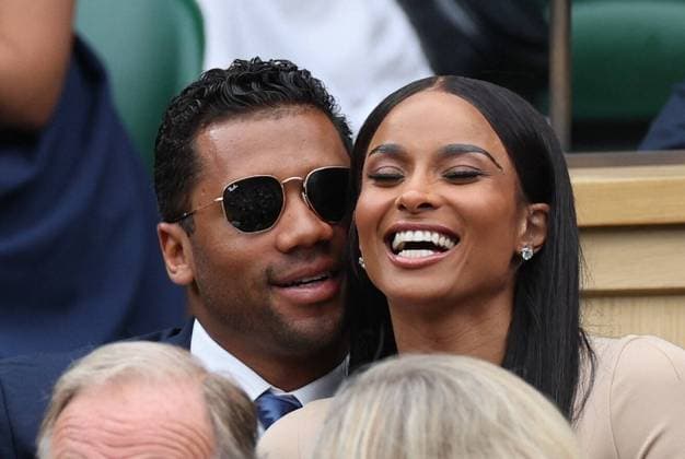 . 30 06 2022. London, United Kingdom. Ciara and Russell Wilson on day four of the Wimbledon Tennis Championships in London.  xStephenxLockx xi-Imagesx IIM-23566-0035