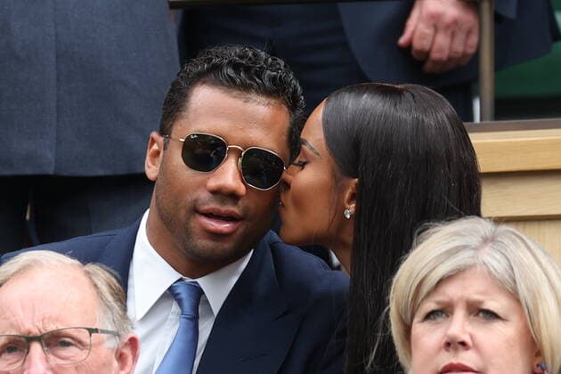 . 30 06 2022. London, United Kingdom. Ciara and Russell Wilson on day four of the Wimbledon Tennis Championships in London.  xStephenxLockx xi-Imagesx IIM-23566-0039