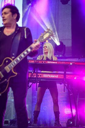Scottish band Simple Minds performs in Zagreb Berenice Scott of Scottish rock band Simple Minds performs during a concert at SRC Salata, in Zagreb, Craotia, on June 30, 2022. JosipxRegovic PIXSELL