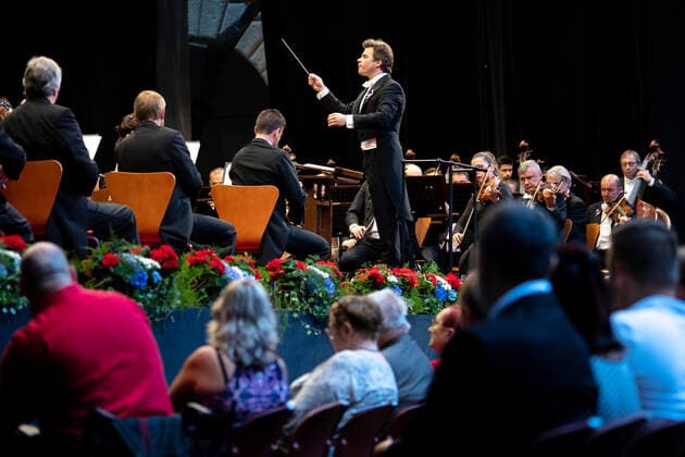 Czech Philharmonic plays at Concert for Europe, within Smetana s Litomysl music festival and Czech EU presidency, on July 1, 2022, in Litomysl, Czech Republic. (CTKxPhoto DavidxTanecek) CTKPhotoP2022070108250  _TAD7381