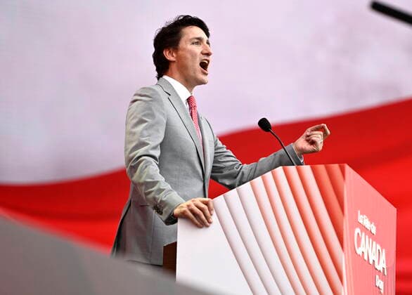 July 1, 2022, Ottawa, ON, CAN: Prime Minister Justin Trudeau speaks during Canada Day celebrations at LeBreton Flats in Ottawa, on Friday, July 1, 2022. Ottawa CAN  - ZUMAc35_ 20220701_zaf_c35_039 Copyright: xJustinxTangx
