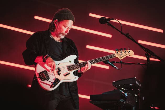 The Smile live at Roskilde Festival 2022, Roskilde, Denmark Roskilde, Denmark. 01st, July 2022. The English rock band The Smile performs a live concert during the Danish music festival Roskilde Festival 2022 in Roskilde. Here singer, songwriter and musician Thom Yorke is seen live on stage. Roskilde Denmark  Copyright: xGonzalesxPhoto MathiasxKristensex
