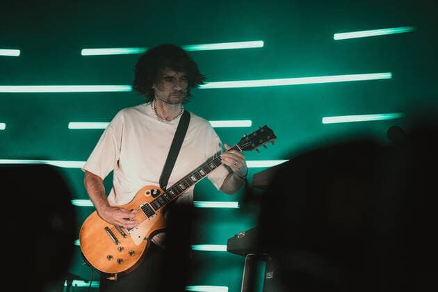The Smile live at Roskilde Festival 2022, Roskilde, Denmark Roskilde, Denmark. 01st, July 2022. The English rock band The Smile performs a live concert during the Danish music festival Roskilde Festival 2022 in Roskilde. Here guitarist Jonny Greenwood is seen live on stage. Roskilde Denmark  Copyright: xGonzalesxPhoto MathiasxKristensex