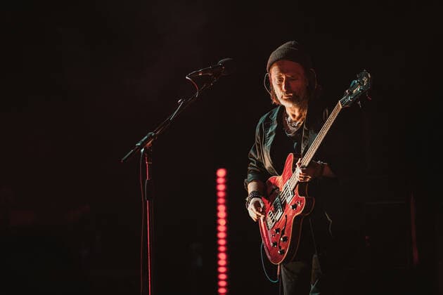 The Smile live at Roskilde Festival 2022, Roskilde, Denmark Roskilde, Denmark. 01st, July 2022. The English rock band The Smile performs a live concert during the Danish music festival Roskilde Festival 2022 in Roskilde. Here singer, songwriter and musician Thom Yorke is seen live on stage. Roskilde Denmark  Copyright: xGonzalesxPhoto MathiasxKristensex
