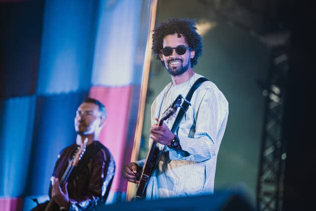 Imarhan live at Roskilde Festival 2022, Roskilde, Denmark Roskilde, Denmark. 02nd, July 2022. The Algerian Tuareg band Imarhan performs a live concert during the Danish music festival Roskilde Festival 2022 in Roskilde. Roskilde Denmark  Copyright: xGonzalesxPhoto MathiasxKristensex
