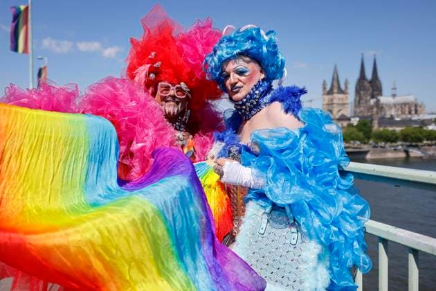 Participants at Christopher Street Day 2022 in Cologne As part of the CSD, a three-day street festival is celebrated in Cologne under the motto For Human Rights Many Together Strong The CSD parade is the highlight of the festivities and is lined by numerous groups Cologne, 03 07 2022 NRW Germany Copyright: xChristophxHardtx