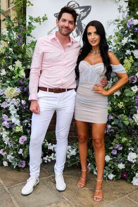 Scott McGlynn and Amy Day attend the Lady Wimbledon Tennis Party at Warren House Hotel in Kingston upon Thames in London. JULY 2nd 2022  CMYx22252