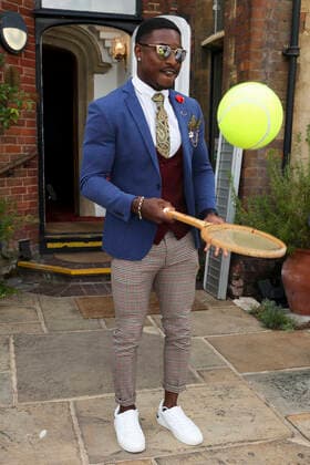 Idris Virgo attends the Lady Wimbledon Tennis Party at Warren House Hotel in Kingston upon Thames in London. JULY 2nd 2022  CMYx22252