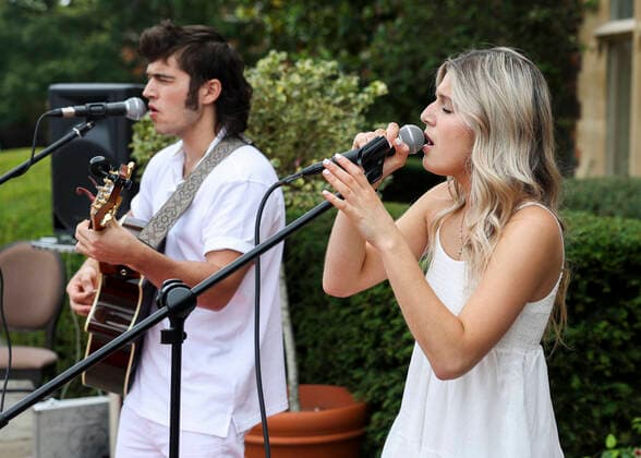 Juna N Joey perform at the Lady Wimbledon Tennis Party at Warren House Hotel in Kingston upon Thames in London. JULY 2nd 2022  CMYx22252