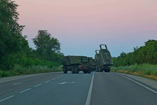 **RAW VIDEO AVAILABLE: CONTACT INFO@COVERMG.COM TO RECEIVE** On Monday (04uly2022) Ukraine s General Staff shared photos and a video of their troops using advanced U.S. M142 High Mobility Artillery Rocket Systems (HIMARS) to attack Russian targets in the Zaporizhzhia Oblast in the south of the country. The weapons systems recently arrived in Ukraine and with their high mobility, exceptional precision, and range of 70km (with existing ammunition) Ukraine?s leaders hope they can help them push back Russian forces in the South and East of the country. Where: Zaporizhzhia, Zaporizhzhia Oblast, Ukraine When: 04 Jul 2022 Credit: Armed Forces of Ukraine Cover Images **EDITORIAL USE ONLY. MATERIALS ONLY TO BE USED IN CONJUNCTION WITH EDITORIAL Copyright: xx 51753813 EDITORIAL USE ONLY. NOT FOR USE BY NEWSPAPERS BASED IN THE UK.