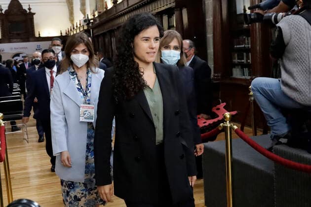 July 4, 2022, Mexico City, Mexico City, Mexico: July 4, 2022, Mexico City, Mexico: Mexico s Secretary of Labor, Luisa Maria Alcalde attends at 25th Anniversary Ceremony of the Tax Administration Service at National Palace. on Jul 4, 2022 In Mexico City, Mexico. Mexico City Mexico - ZUMAe321 20220704_zia_e321_018 Copyright: xLuisxBarronx xEyepixxGroupx