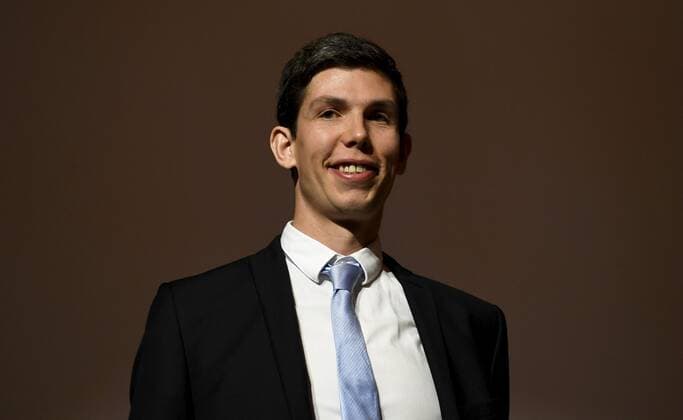 The Fields Prize for Mathematics awarded James Maynard attends the prize ceremony during the International Congress of Mathematicians 2022 (ICM 2022) in Helsinki, Finland on July 5, 2022. Helsinki Finland  Copyright: xVesaxMoilanenx LKLAPV20220705101738M834