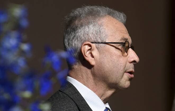 IMU President Carlos E. Kenig delivers a speech at The Fields Prize for Mathematics award ceremony during the International Congress of Mathematicians 2022 (ICM 2022) in Helsinki, Finland on July 5, 2022. Helsinki Finland  Copyright: xVesaxMoilanenx LKLAPV20220705101017K961