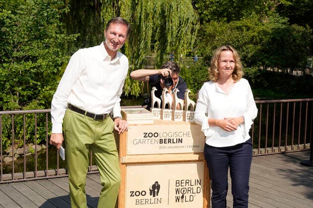 Andreas Knieriem and Steffi Lemke at the presentation of the Species Conservation Award 2022 at Berlin Zoo Berlin, 05 07 2022 Foto:xT.xBartillax xFuturexImage