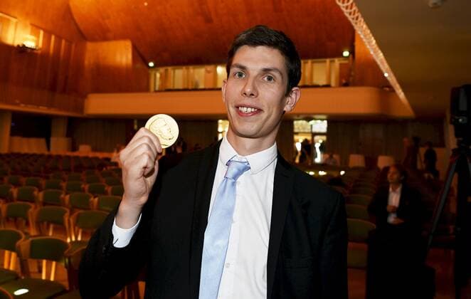 The Fields Prize for Mathematics awarded James Maynard attends the prize ceremony during the International Congress of Mathematicians 2022 (ICM 2022) in Helsinki, Finland on July 5, 2022. Helsinki Finland  Copyright: xVesaxMoilanenx LKLAPV20220705125703S182