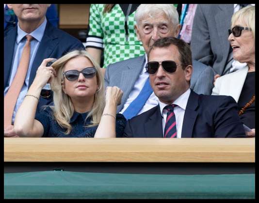 . 06 07 2022. London, United Kingdom. Peter Phillips and Lindsay Wallace in the Royal Box on day ten of the Wimbledon Tennis Championships in London.  xStephenxLockx xi-Imagesx IIM-23585-0094