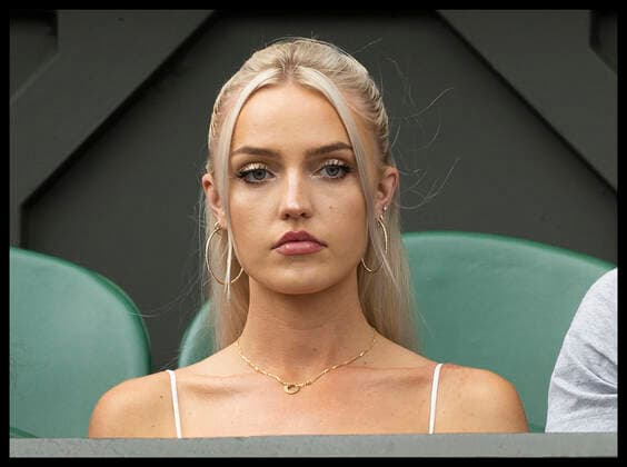 . 06 07 2022. London, United Kingdom. Morgan Riddle, girlfriend of Taylor Fritz , on day ten of the Wimbledon Tennis Championships in London.  xStephenxLockx xi-Imagesx IIM-23585-0107