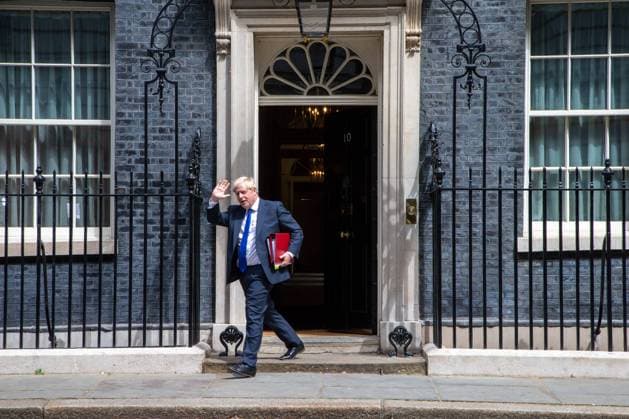 July 6, 2022, London, England, United Kingdom: UK Prime Minister BORIS JOHNSON leaves 10 Downing Street ahead of the weekly Prime MinisterÃ¢â‚¬â ¢s Questions session in the House of Commons amid resignations from his government. London United Kingdom - ZUMAs262 20220706_zip_s262_086 Copyright: xTayfunxSalcix